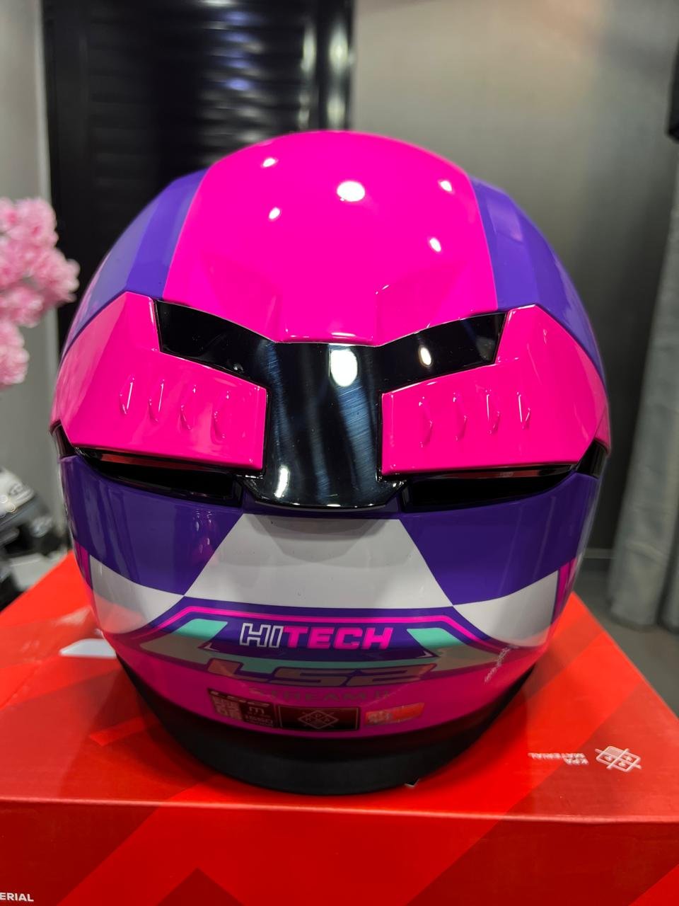 Casco LS2 FF808 Stream II Hitech Morado