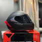 Casco FIBRA Byte Steam Negro Rojo