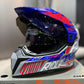 Casco Cross HRO MX340 DV Stripe Gris Azul