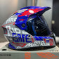 Casco Cross HRO MX340 DV Stripe Gris Azul