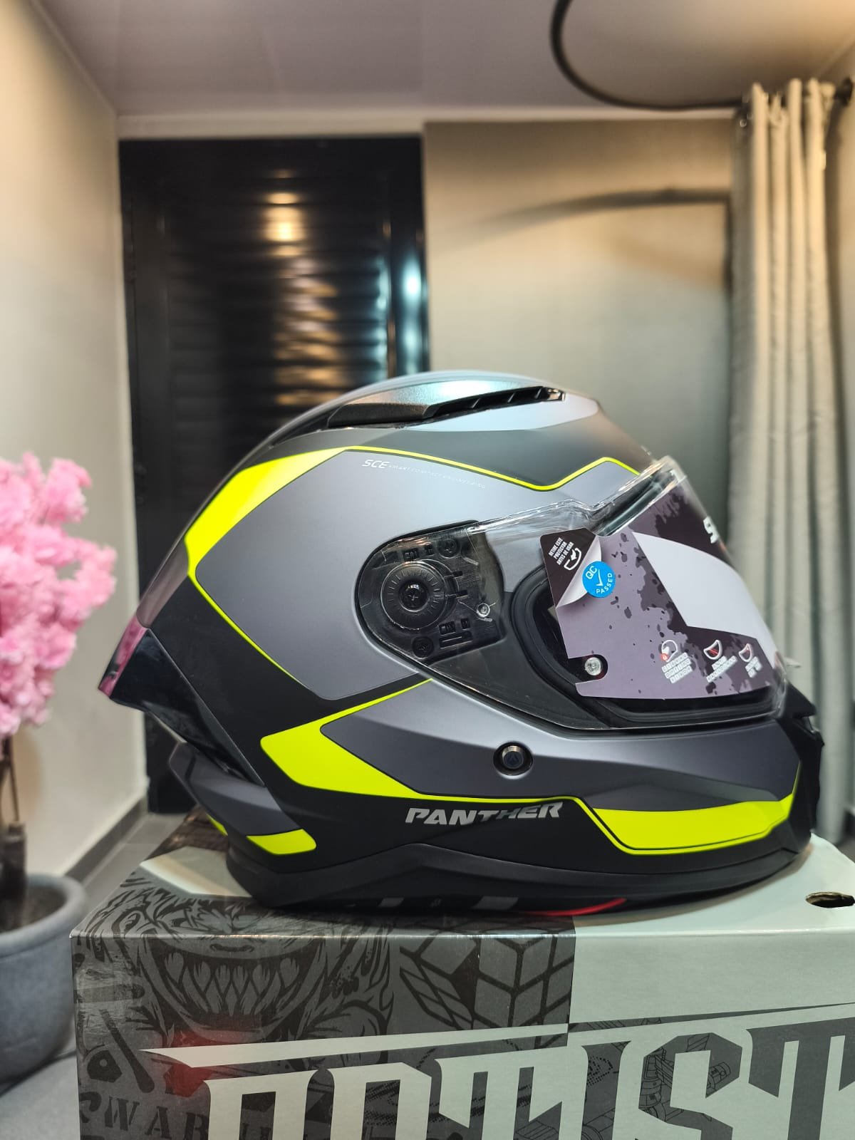 Casco SPARTAN Panther Gris Verde