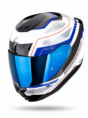 Casco SCORPION EXO 391 Leo Azul Blanco