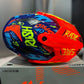 Casco Cross HRO MX340 DV Stripe Naranja Azul