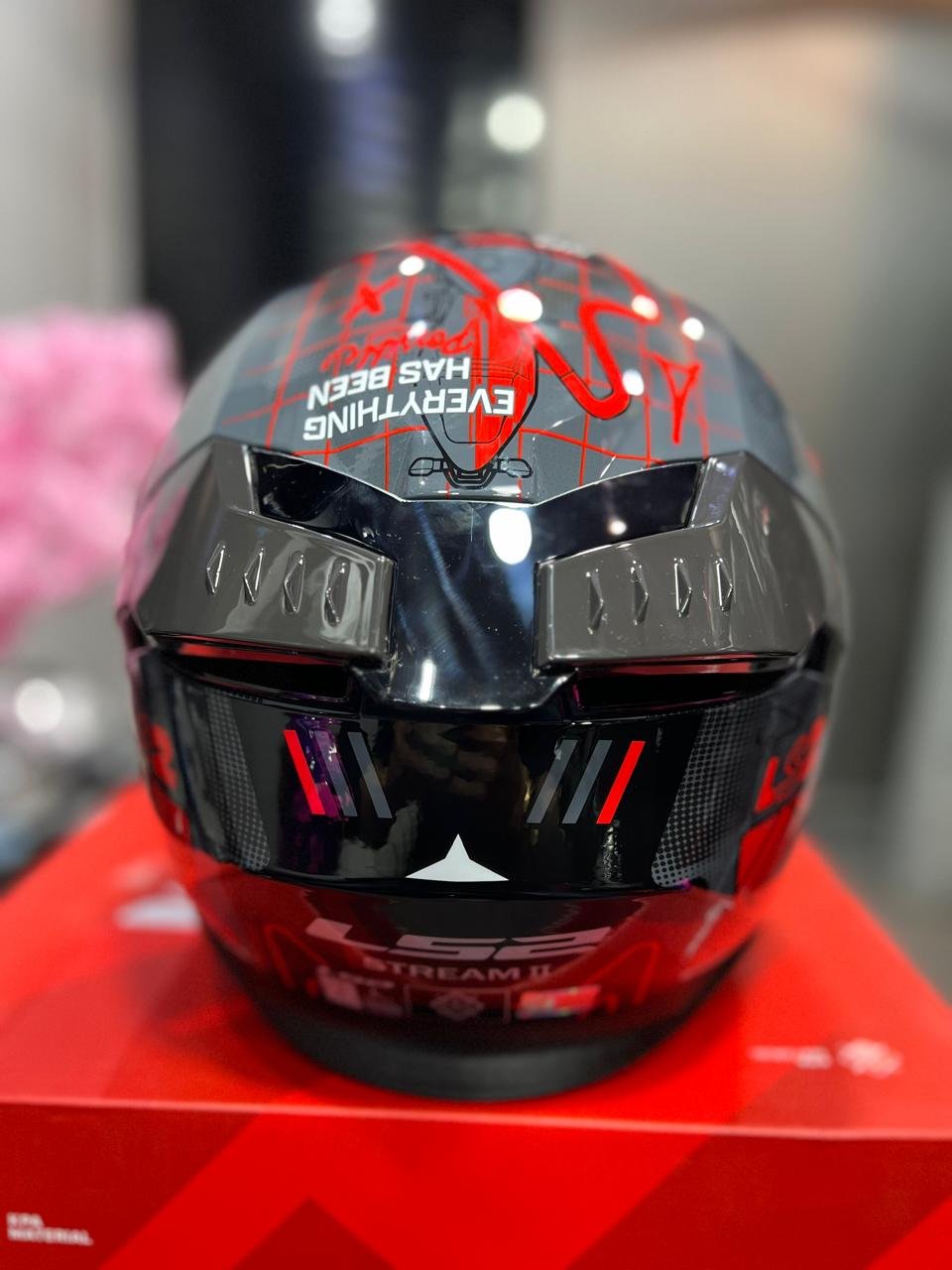 Casco LS2 FF808 Stream II GP Gris Rojo