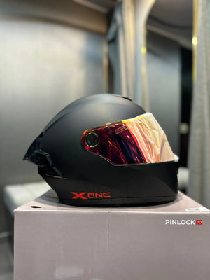 Casco X One 500RS Solid Negro Rojo