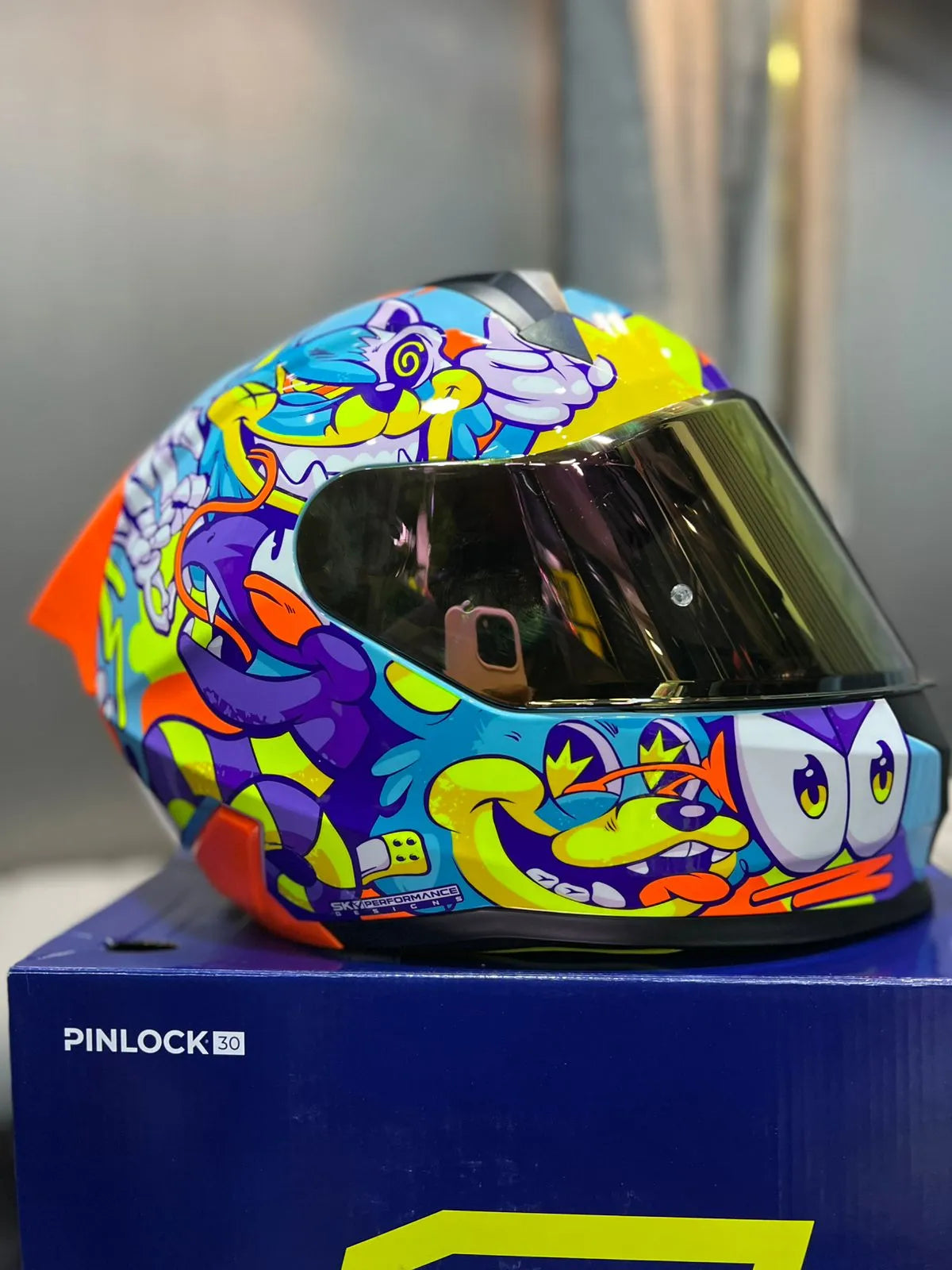 Casco Integral SHAFT 560 EVO Melo Azul Naranja