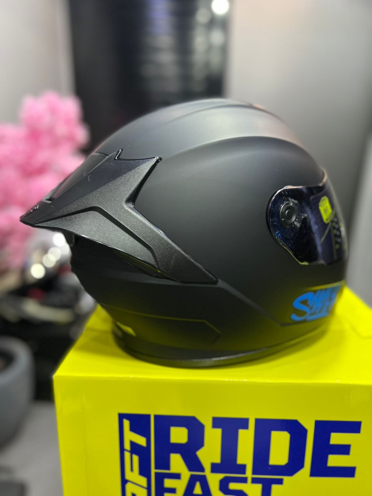 Casco SHAFT 502 DOT Negro Mate Azul
