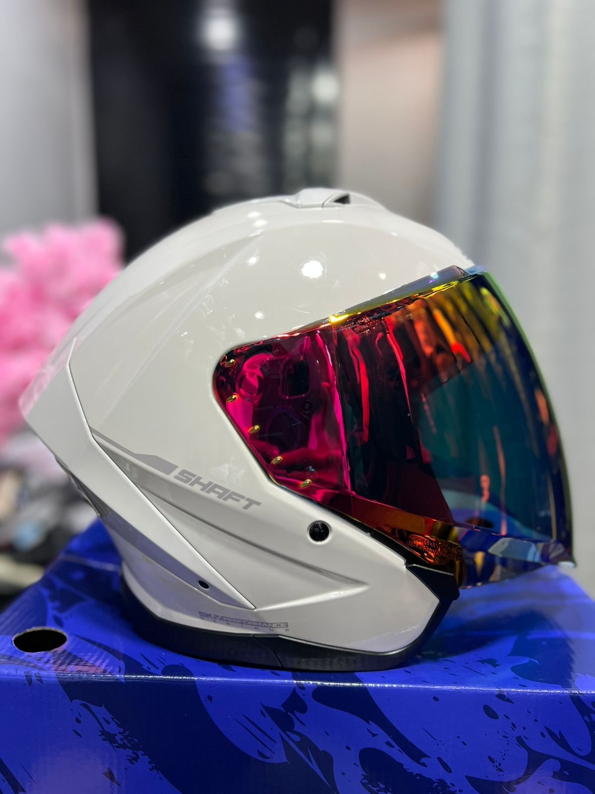 Casco SHAFT 246SP Solid Blanco Perlado