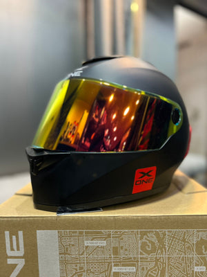 Casco X One 500RS Solid Negro Rojo