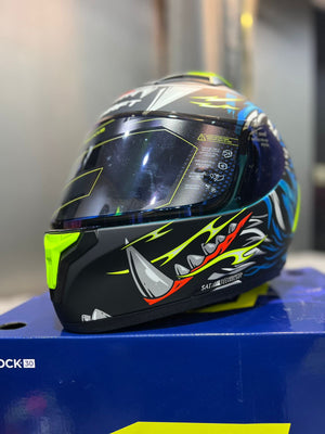 Casco SHAFT 582sp Evo Tigerface Azul