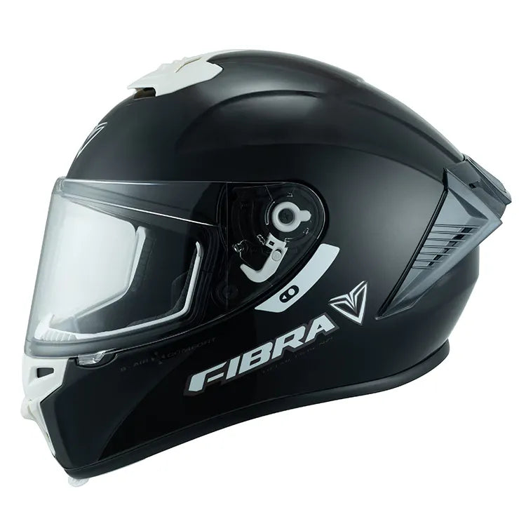 Casco FIBRA Byte Steam Negro Blanco