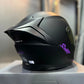 Casco SHAFT 502 DOT Solid Negro Morado
