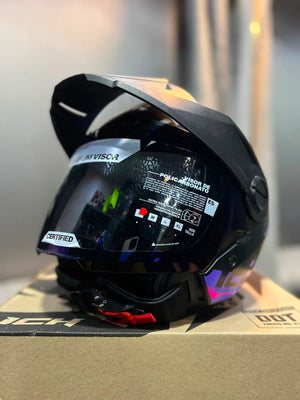 Casco Abierto ICH 102 NYXAR - Negro Morado
