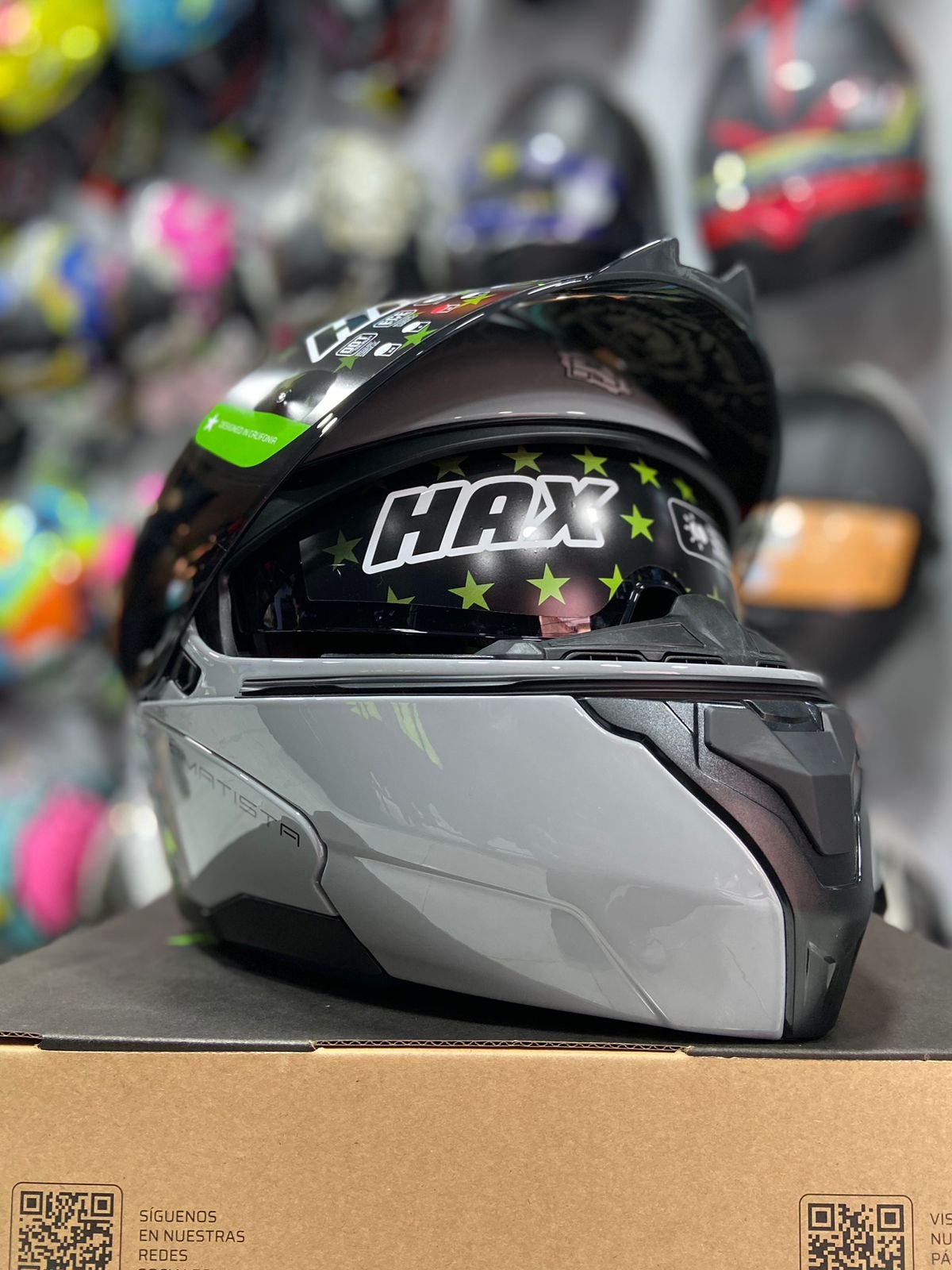 Casco Abatible Hax Amatista Gris Nardo