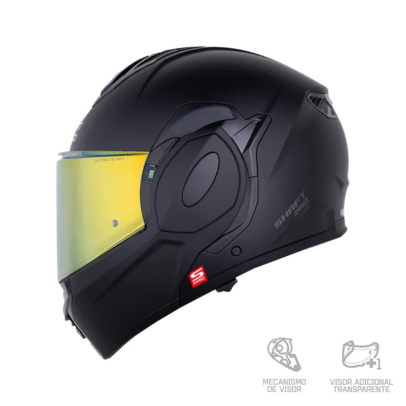 Casco Modular SHAFT SHPRO-4180 SOLID NEGRO