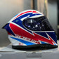 Casco HRO 506SP Firelight Blanco Rojo Azul