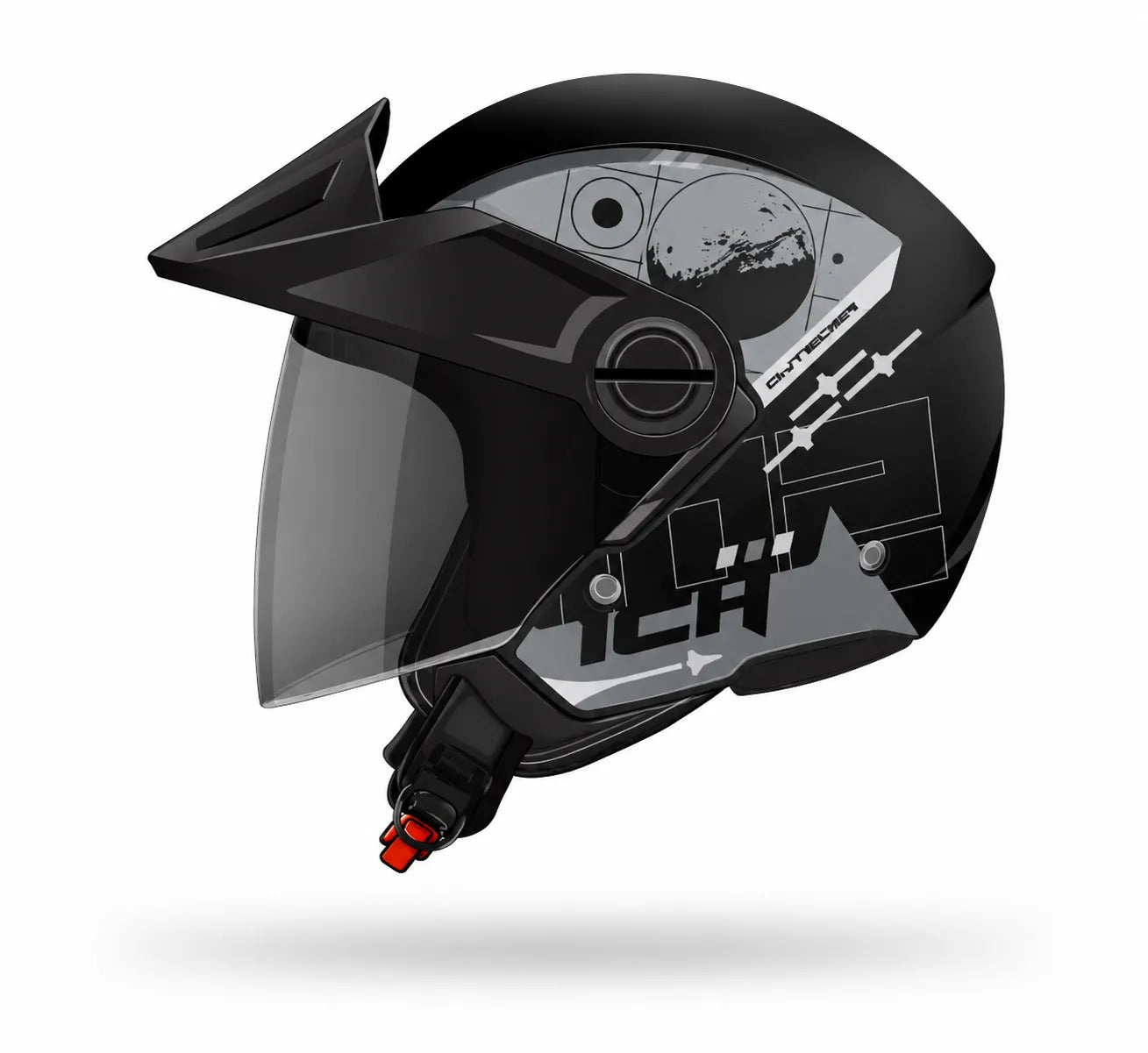 Casco Abierto ICH 102 NYXAR - Gris Oscuro