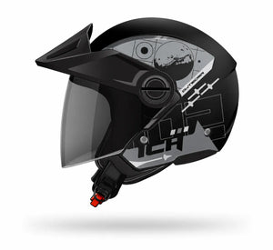 Casco Abierto ICH 102 NYXAR - Gris Oscuro