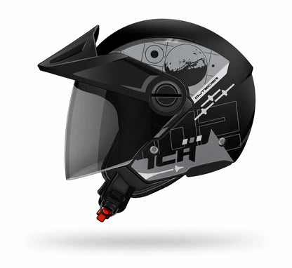 Casco Abierto ICH 102 NYXAR - Gris Oscuro