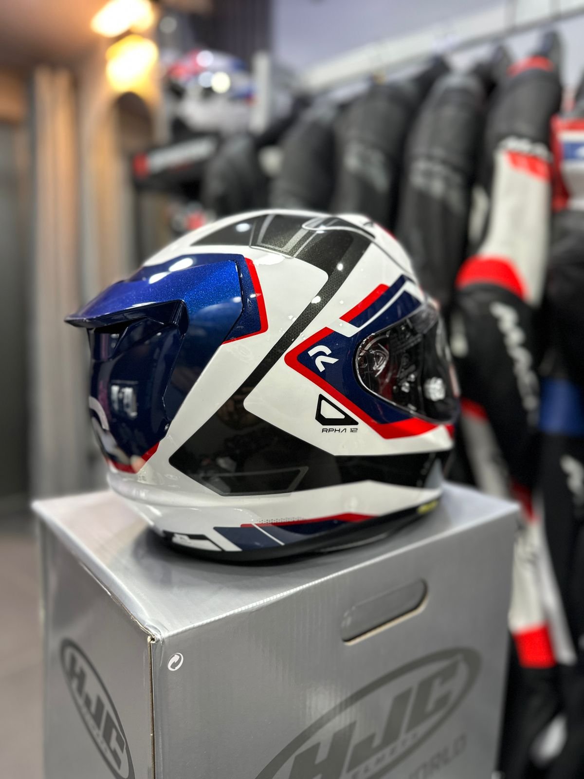 Casco HJC RPHA 12 BRELS Blanco Azul Rojo