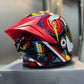 Casco SHAFT 502 DOT Bird Nest Camaleon Rojo