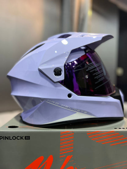 Casco Cross HRO MX340 DV Soiid Lila
