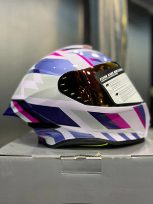 Casco XTRONG 820SP Manja Morado Blanco