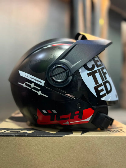 Casco Abierto ICH 102 NYXAR - Gris Rojo