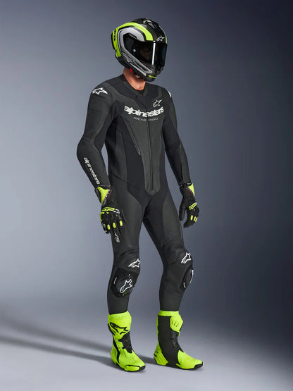 Monotraje ALPINESTARS De Cuero 1 Pieza GP Force V2 - Negro