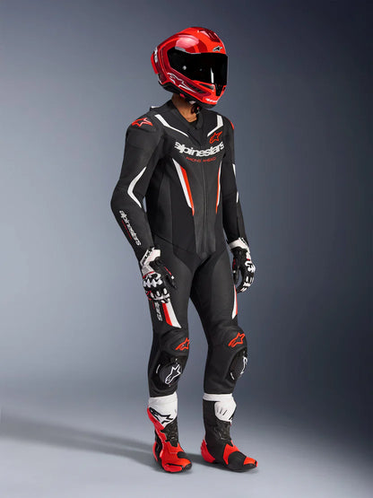 Monotraje ALPINESTARS De Cuero 1 Pieza GP Force V2 - Rojo