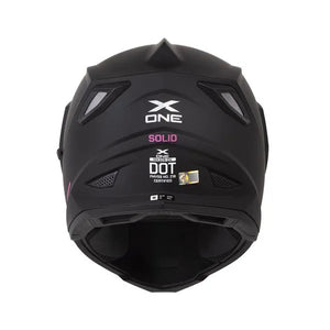 Casco X One MX328 DV Solid Negro Rosado