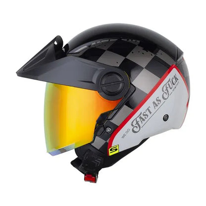 Casco SHAFT 212 Tremble Negro Gris Rojo