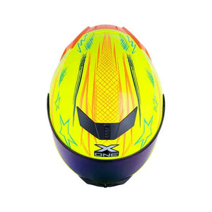 Casco X ONE 500 RS SCRAWL - Amarillo Neon + Pinlock