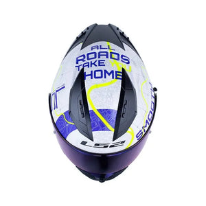 Casco LS2 FF 806 ROMA - Blanco Azul