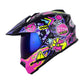 Casco HRO MX 330 DV PIXEL ON Morado Fucsia