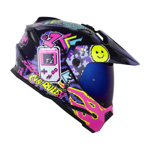 Casco HRO MX 330 DV PIXEL ON Morado Fucsia