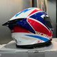 Casco HRO 506SP Firelight Blanco Rojo Azul