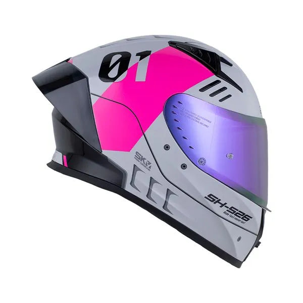 Casco SHAFT 526 SP EVO TROY - Gris Fucsia