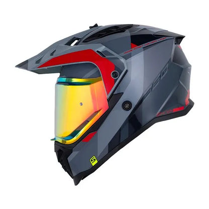 Casco Multipropósito SHAFT MX360 KOSH - Gris Rojo