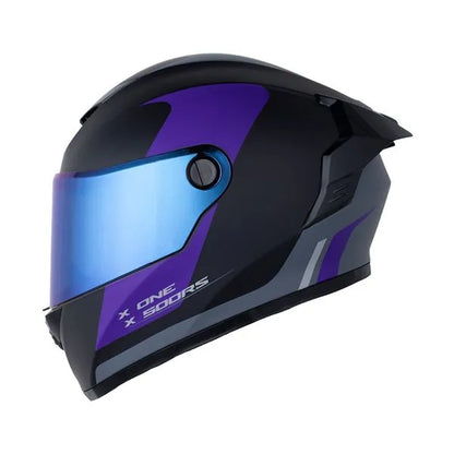Casco X ONE 500 RS BLADEZ Negro Morado + Pinlock