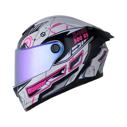 Casco X ONE 500 RS MAKO Gris Fucsia + Pinlock