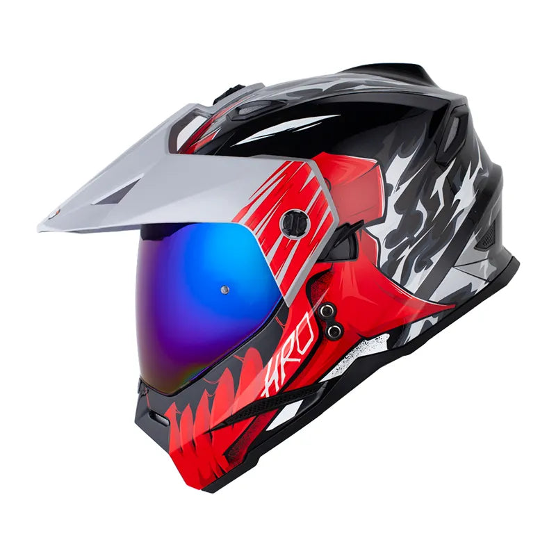 Casco HRO MX 330 DV VONIFACE Negro Rojo