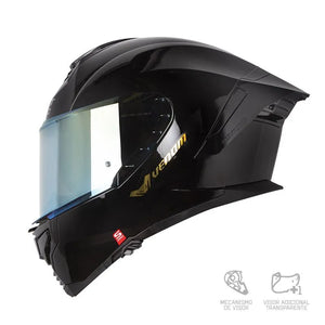 Casco SHAFT PRO SERIES 609 Venom Negro Brillante
