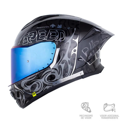 Casco SHAFT 596 SP BOLTER Negro Brillante