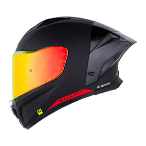Casco SHAFT 596 SP Solid V2 Negro Rojo