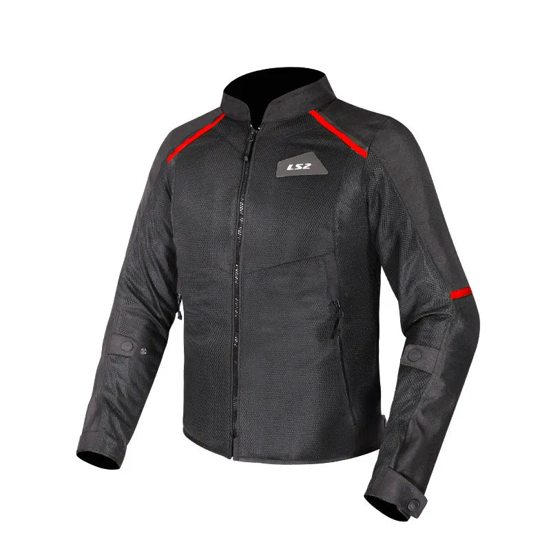 Chaqueta LS2 Breeze Man Jacket Negro Rojo