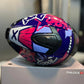 Casco HRO 506SP Black cat Morado Rosado