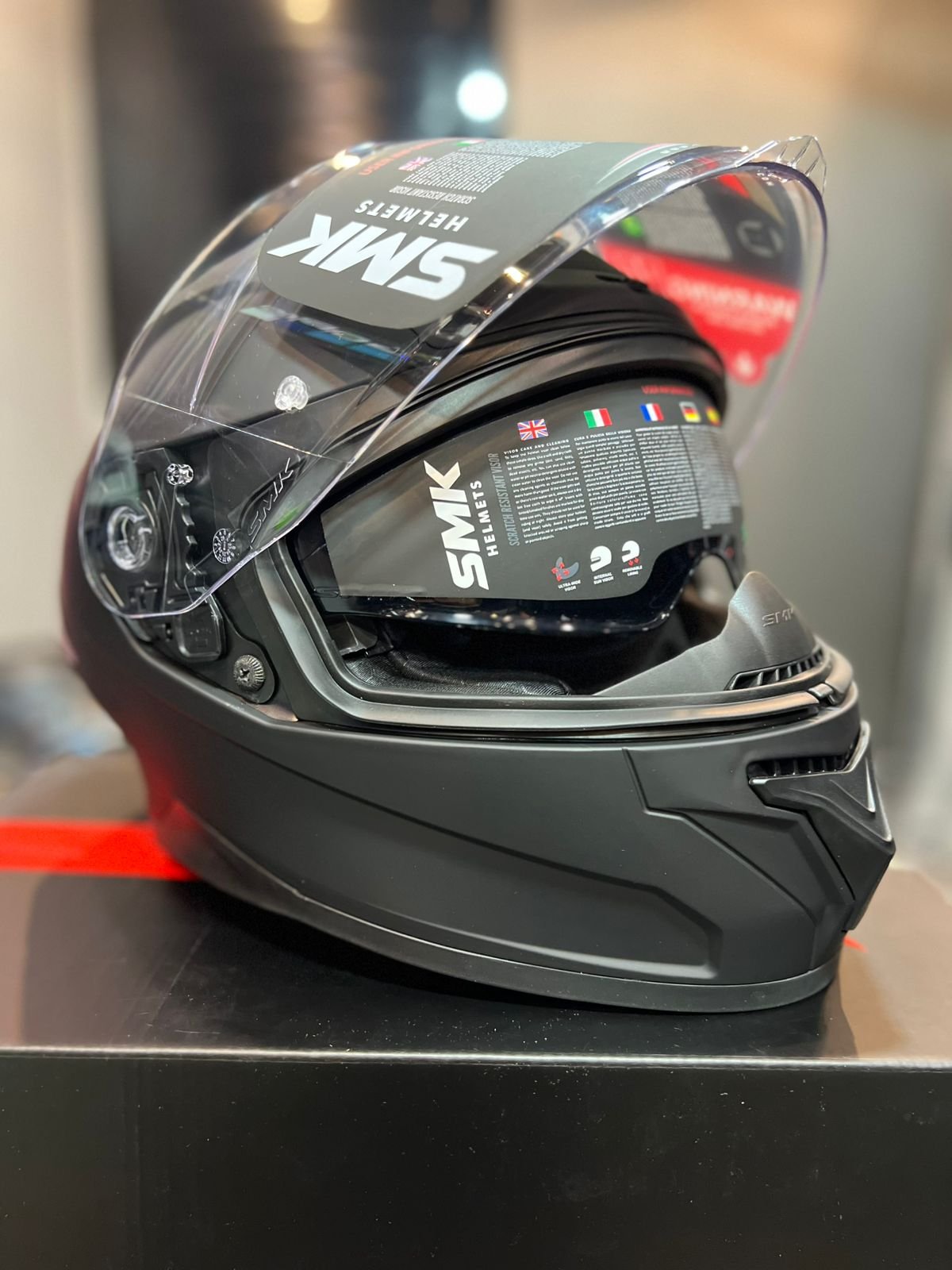 Casco SMK Typhoon Negro Mate