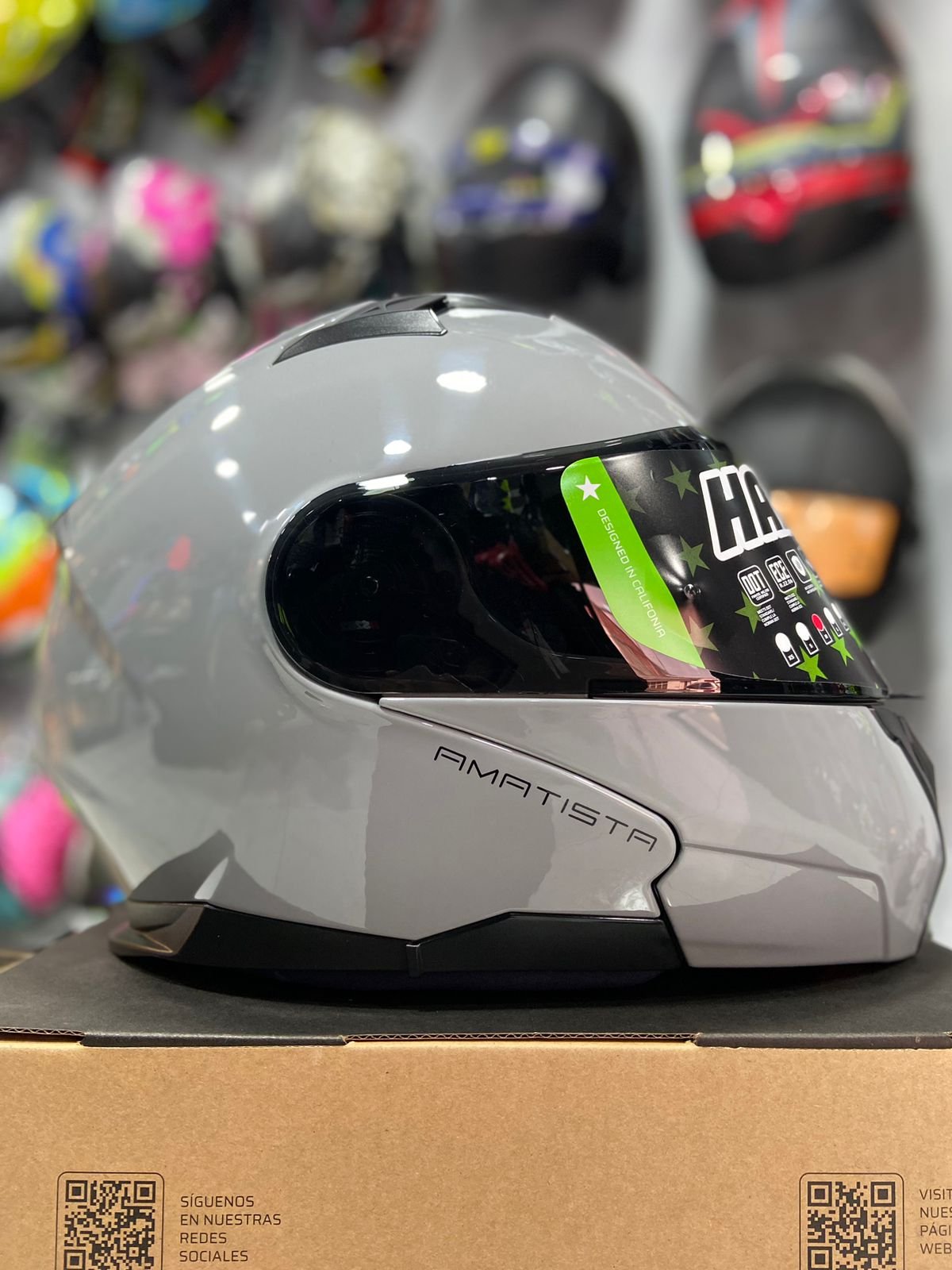Casco Abatible Hax Amatista Gris Nardo