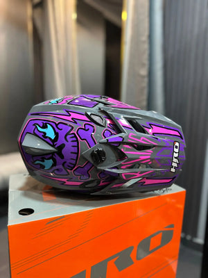 Casco HRO MX03 Racing Team Morado